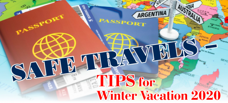 Safe Travels – Tips for Winter Vacation 2020