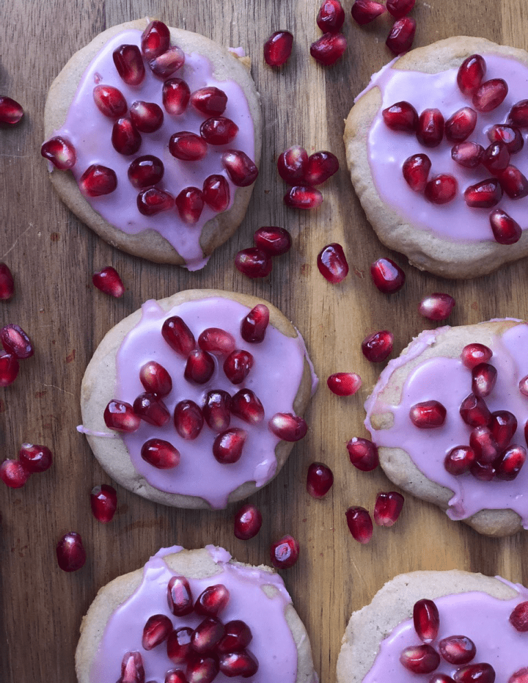 Once Upon a Thyme – Vanilla Bean Shortbread Cookies with Pomegranate Icing