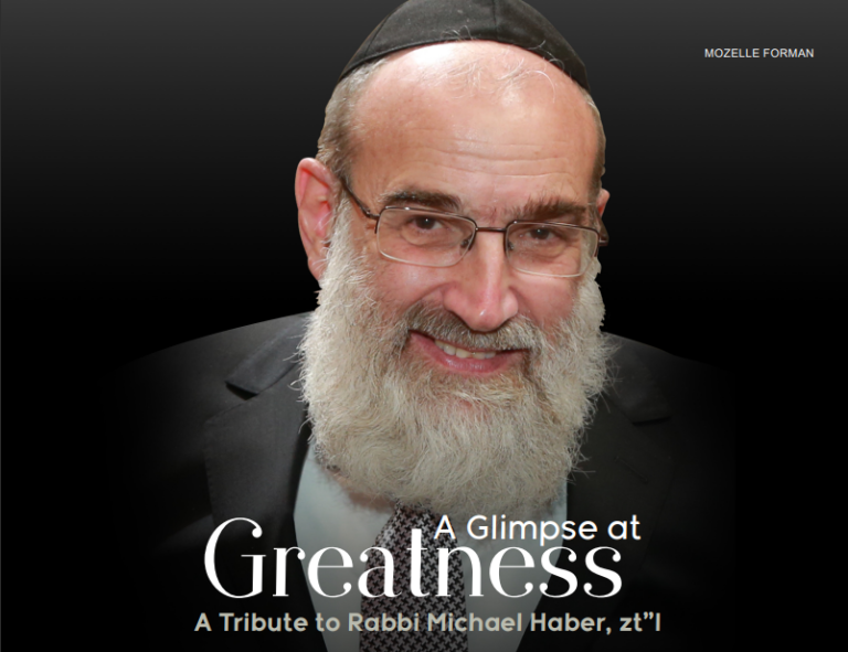 A Glimpse at Greatness – A Tribute to Rabbi Michael Haber, zt”l