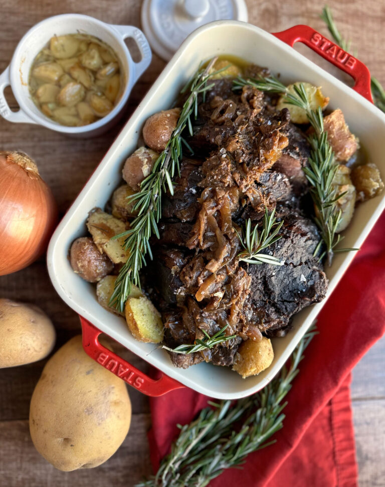 Once Upon A Thyme – Rosemary Pot Roast with Roasted Potatoes